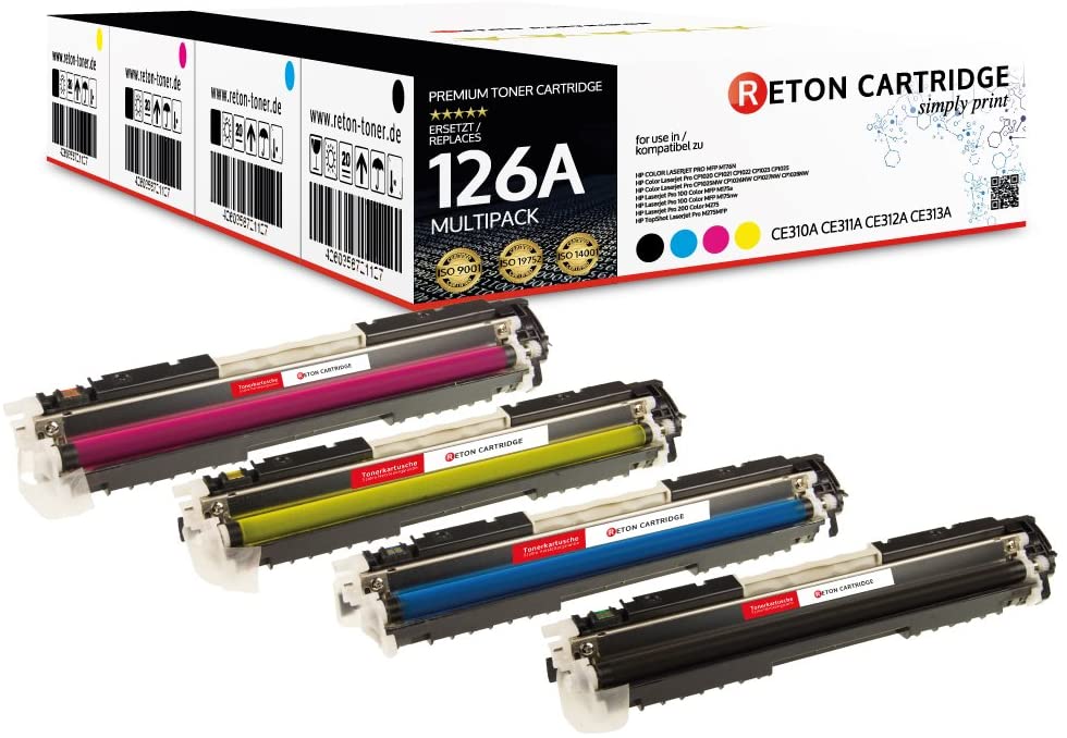 Kompatibler Toner ersetzt HP 126A mit 40% mehr Druckkapazität, geeignet für HP Color LaserJet Pro 100 MFP M175nw